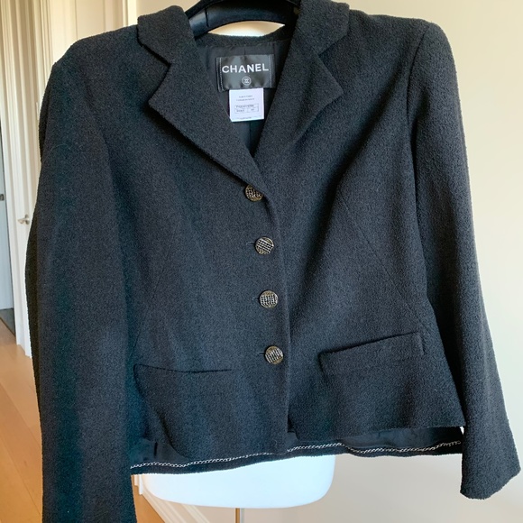 Chanel Black Blazer Jacket size 44 - Picture 2 of 12